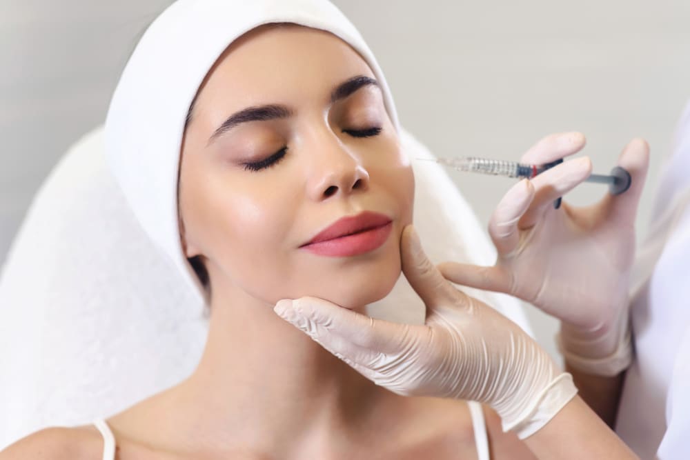 A woman getting dermal filler injections in Wakefield, MA A woman getting dermal filler injections in Wakefield, MA
